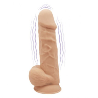 Фалоімітатор з вібрацією SilexD Norman Vibro Flesh (MODEL 1 size 8,5in), двошаровий, діаметр 5 см - Інтернет-магазин спільних покупок ToGether