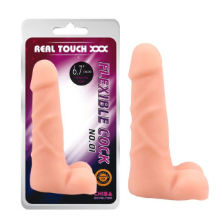 Фалоімітатор з хребтом 17 см / 4,5 см Chisa - Dildo Real Touch XXX 6.7" Flexible Cock - Інтернет-магазин спільних покупок ToGether
