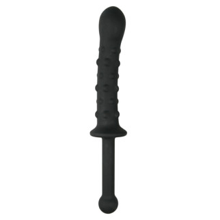ET317BLK Фалоімітатор із ручкою The Handler Black, чорний, 25 см - Інтернет-магазин спільних покупок ToGether