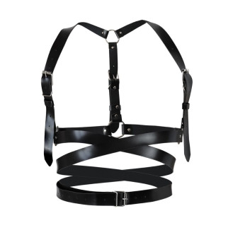 Шкіряна портупея Art of Sex - Melani Leather harness, Чорна XS-M - Інтернет-магазин спільних покупок ToGether