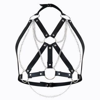 Портупея жіноча Art of Sex - Aiden Leather harness, Чорна XS-M - Інтернет-магазин спільних покупок ToGether