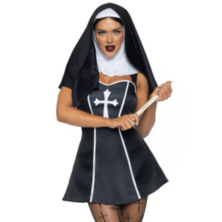 Костюм черниці Leg Avenue Naughty Nun XS, сукня, головний убір - Інтернет-магазин спільних покупок ToGether