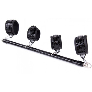 Розпірка з наручниками і поножами DS Fetish, лакована, чорного кольору - Інтернет-магазин спільних покупок ToGether