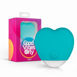 GVO010 Вібратор для клітора у формі серця Oron Good Vibes Only, силіконовий, синій, 6 см - Інтернет-магазин спільних покупок ToGether