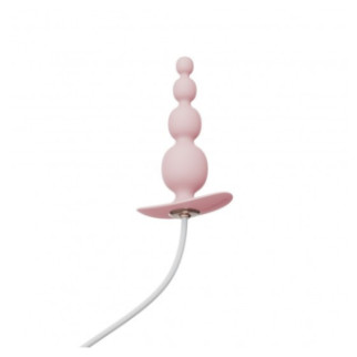 Анальний плаг з вібрацією Qingnan No.8 Mini Vibrating Anal Beads PINK - Інтернет-магазин спільних покупок ToGether