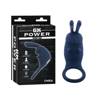 Ерекційне кільце з вібрацією Chisa GK Power Bunny Ring синє - Інтернет-магазин спільних покупок ToGether