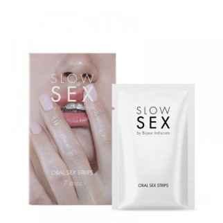 М'ятні смужки для орального сексу Bijoux Indiscrets Oral sex strips - SLOW SEX, 7 шт. - Інтернет-магазин спільних покупок ToGether