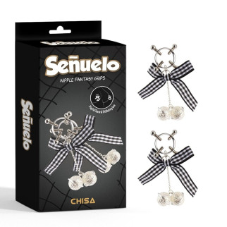 Затискачі на соски з бантиком і дзвіночком Senuelo CHISA - Інтернет-магазин спільних покупок ToGether