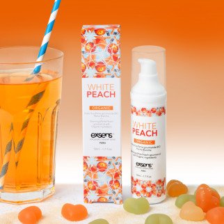 Масажна олія EXSENS Organic White Peach 50мл розігрівальна, без цукру, без парабенів, їстівна - Інтернет-магазин спільних покупок ToGether