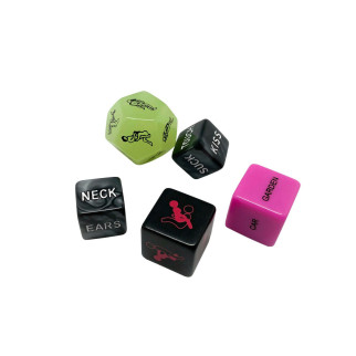 Набір кубиків Wooomy Ooo 5 Dice Set (EN): місця та пози для сексу, інтимні дії та частини тіла - Інтернет-магазин спільних покупок ToGether