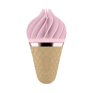 Мороженка спінатор Satisfyer Lay-On - Sweet Treat Pink/Brown, 10 режимів роботи, водонепроникна - Інтернет-магазин спільних покупок ToGether