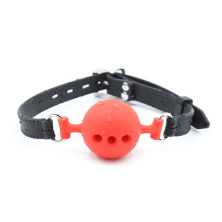 Кляп DS Fetish Mouth silicone gag L black/red - Інтернет-магазин спільних покупок ToGether