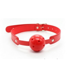 Кляп DS Fetish breathable ball gag red plastic - Інтернет-магазин спільних покупок ToGether
