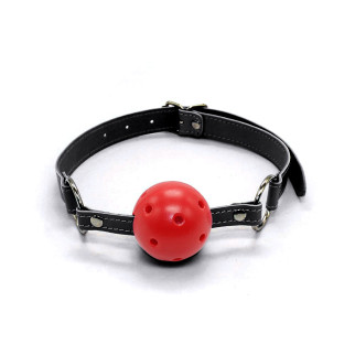 Кляп DS Fetish, червона кулька на чорному ремінці - Інтернет-магазин спільних покупок ToGether
