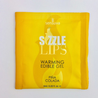 Пробник масажного гелю Sensuva - Sizzle Lips Pina Colada (6 мл) - Інтернет-магазин спільних покупок ToGether