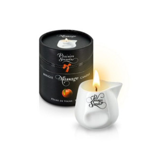 Масажна свічка Plaisirs Secrets Peach (80 мл) подарункова упаковка, керамічний посуд - Інтернет-магазин спільних покупок ToGether