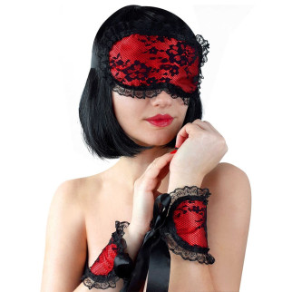 Мереживна маска на очі з наручниками Mask and Handcuffs - Інтернет-магазин спільних покупок ToGether