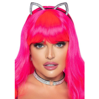 Набір кішечки Leg Avenue Cat ear headband and choker, чокер та вушка, прикрашений стразами - Інтернет-магазин спільних покупок ToGether