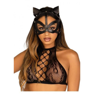 Сексуальна шкіряна маска кішки з шипами Leg Avenue - Інтернет-магазин спільних покупок ToGether