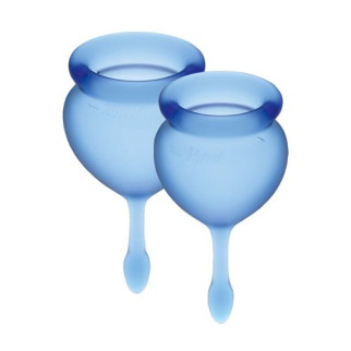 Набір менструальних чаш Satisfyer Feel Good (dark blue), 15мл та 20мл, мішечок для зберігання - Інтернет-магазин спільних покупок ToGether