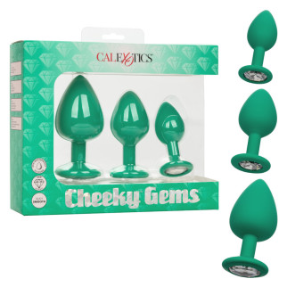 Набір анальних пробок Cheeky Gems 3 розміри, зелені - Інтернет-магазин спільних покупок ToGether