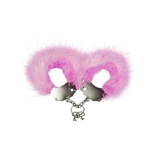 Наручники металеві Adrien Lastic Handcuffs Pink з рожевою пухнастою обробкою - Інтернет-магазин спільних покупок ToGether