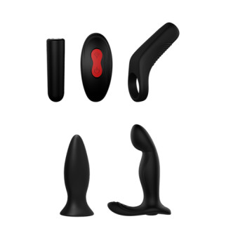 Набір секс іграшок для чоловіків DREAM TOYS lot of LOVE DUSKY PLEASURE Set BLACK - Інтернет-магазин спільних покупок ToGether