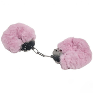 Наручники DS Fetish Plush handcuffs, метал з хутром, рожеві - Інтернет-магазин спільних покупок ToGether