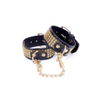 Наручники Fetish Boss Series Handcuffs with cristals 3 cm Gold - Інтернет-магазин спільних покупок ToGether