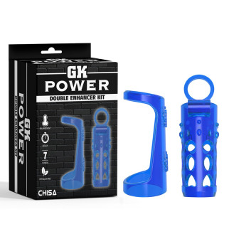 Насадка на пеніс з вібрацією CHISA Double Enhancer Kit-Blue-GK Power - Інтернет-магазин спільних покупок ToGether