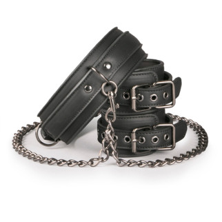 ET278BLK Нашийник із наручниками, чорний - Інтернет-магазин спільних покупок ToGether