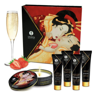 Подарунковий набір Shunga GEISHAS SECRETS – Sparkling Strawberry Wine: для шикарної ночі вдвох - Інтернет-магазин спільних покупок ToGether