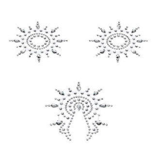 Пестіс з кристалів Petits Joujoux Gloria set of 3 - Silver, прикраса на груди та вульву - Інтернет-магазин спільних покупок ToGether