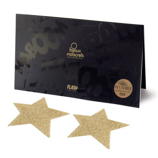Пестіс - стикини Bijoux Indiscrets - Flash Star Gold, наклейки на соски - Інтернет-магазин спільних покупок ToGether
