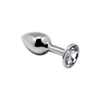 Металева анальна пробка з кристалом Alive Mini Metal Butt Plug White S - Інтернет-магазин спільних покупок ToGether
