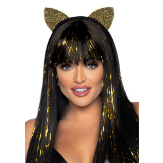 Пов'язка на голову з котячими вушками Leg Avenue Glitter cat ear headband O/S - Інтернет-магазин спільних покупок ToGether