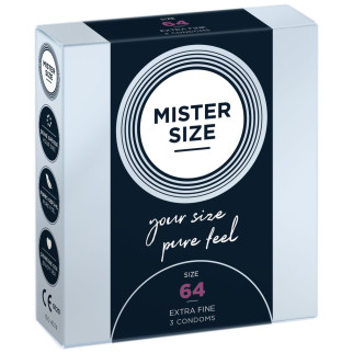 Презервативи Mister Size - pure feel - 64 (3 condoms), товщина 0,05 мм - Інтернет-магазин спільних покупок ToGether