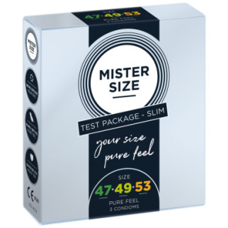 Набір презервативів Mister Size - pure feel - 47–49–53 (3 condoms), 3 розміри, товщина 0,05 мм - Інтернет-магазин спільних покупок ToGether