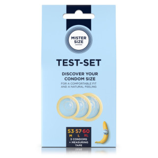 Набір презервативів Mister Size test-set 53–57–60, 3 розміри + лінійка, товщина 0,05 мм - Інтернет-магазин спільних покупок ToGether