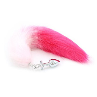 Анальна пробка зі штучного хутра DS Fetish Anal plug faux fur fox tail pink/fushia polyeste - Інтернет-магазин спільних покупок ToGether