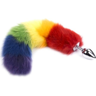Анальна пробка S лисячий хвіст DS Fetish Anal plug S faux fur fox tail multi kolor polyeste - Інтернет-магазин спільних покупок ToGether