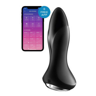 Анальна смарт-вібропробка із перлинним масажем Satisfyer Rotator Plug 1+ Black - Інтернет-магазин спільних покупок ToGether