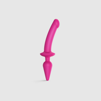 Анальна пробка з дилдо 2в1 Strap-On-Me SWITCH PLUG-IN DILDO Fuchsia L, діаметр 4,5/3,4 см - Інтернет-магазин спільних покупок ToGether