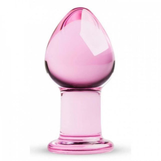 Пробка скло рожева Gildo Pink Glass buttplug No. 26 - Інтернет-магазин спільних покупок ToGether