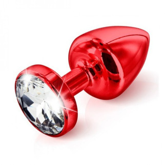 Анальна пробка L Diogol, з кристалом, червона, металева - Інтернет-магазин спільних покупок ToGether