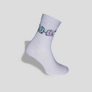 Шкарпетки жіночі демісезонні Дракоши з малюнком 36-40 котонові білі ТМ TwinSocks - Інтернет-магазин спільних покупок ToGether