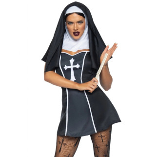 Костюм монашки Leg Avenue, L, Naughty Nun 2 предмети, чорний - Інтернет-магазин спільних покупок ToGether