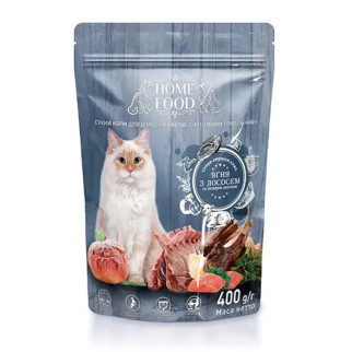 Сухий корм HOME FOOD для дорослих котів «Ягнятина та лосось» З чутливим травленням 400 г - Інтернет-магазин спільних покупок ToGether
