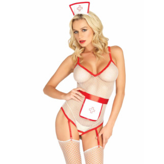Костюм медсестри Leg Avenue Roleplay TLC Nurse One size White - Інтернет-магазин спільних покупок ToGether