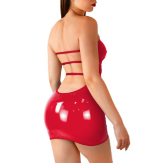 Сексуальна вінілова сукня Art of Sex - Jaklin, розмір L-2XL, колір червоний - Інтернет-магазин спільних покупок ToGether
